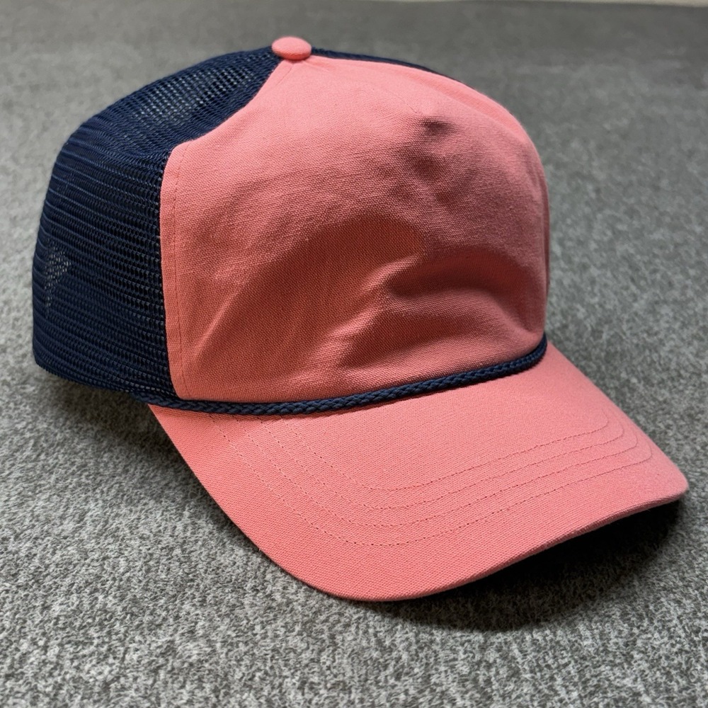 OddJob Big Rope Trucker Hat XL Coral/Navy Mesh Snapback Trucker Retro Surf Beach